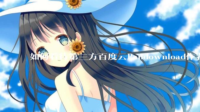 如何看待第三方百度云Pandownload作者被捕？