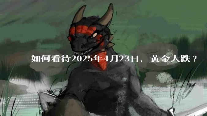 如何看待2025年4月23日，黄金大跌?