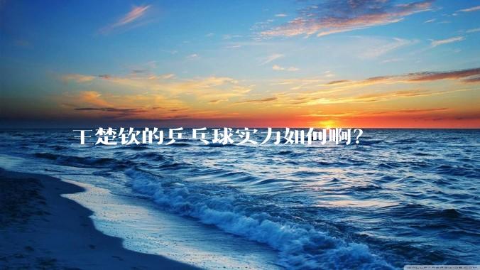 王楚钦的乒乓球实力如何啊？